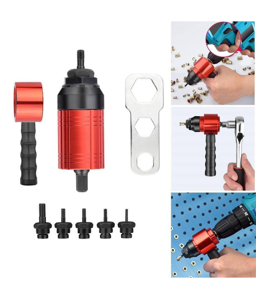 Adattatore Per Rivetti Elettrici Per Trapano A Batteria M3 M4 M5 M6 M8 Utensili         