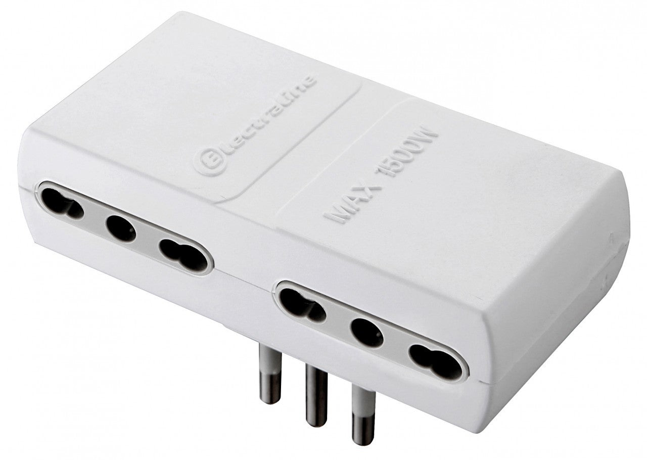 ADATTATORE PIATTO 16A 2P+T 4PR BIPAS BIANCO FIG.12