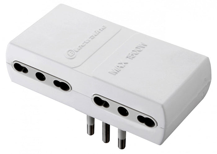 ADATTATORE PIATTO 16A 2P+T 4PR BIPAS BIANCO FIG.12