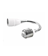 Adattatore Prolunga Flessibile 20cm Lampadina Da E27 A E14 Portalampade Riduttore         