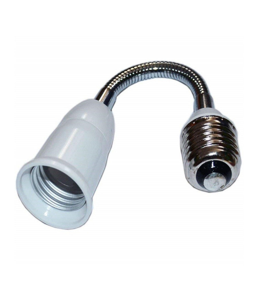 Adattatore Prolunga Flessibile 20cm Lampadina Da E27 A E27 Portalampade Riduttore         