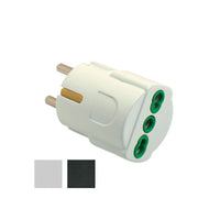 Adattatore Schuko 10/16A+T Nero 81091 Fme