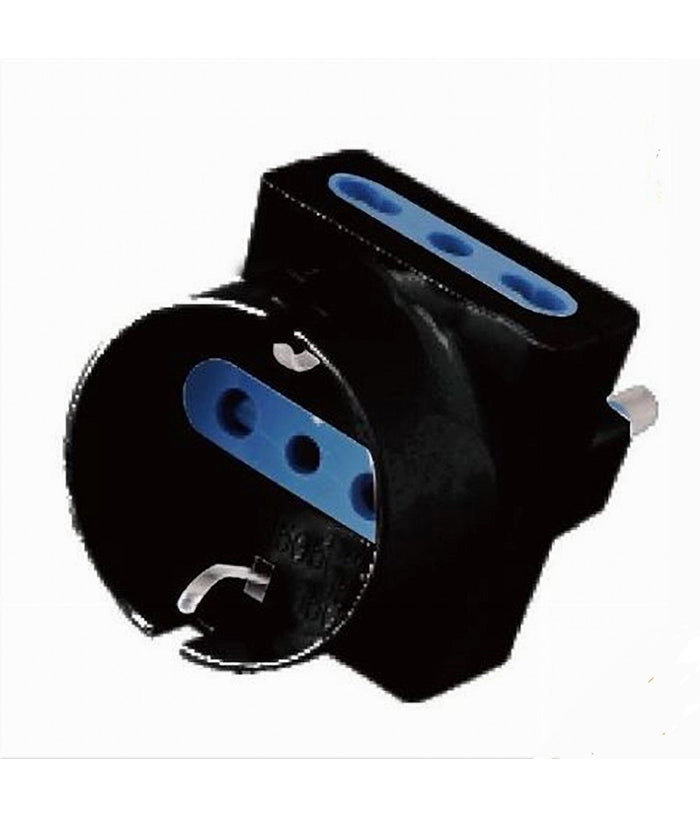 Adattatore Spina 16a 2p+t 1 Presa Ita 10a/schuko 16a 2 Prese Bipasso 10/16a 83049         