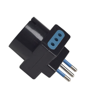 Adattatore Spina 2p+t 10a 2 Presa 10a 2p+t 1 Presa Ita 10a/schuko 16a Nero 83042         