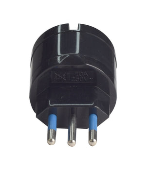 Adattatore Spina Elettrica 2p+t 10a Schuko Standard Italiano-tedesco Nero 83032         