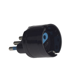 Adattatore Spina Elettrica 2p+t 16a Con 1 Presa Ita 10a/schuko 16a 2p+t Nero 83036         