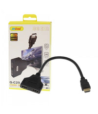Adattatore Splitter Hdmi Maschio A 2 Hdmi Femmina 32 Cm Supporta Hd 1080p Q-c29         