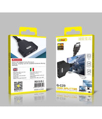 Adattatore Splitter Hdmi Maschio A 2 Hdmi Femmina 32 Cm Supporta Hd 1080p Q-c29         