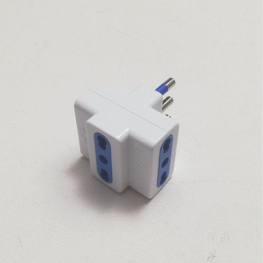 Adattatore triplo 3 bipasso da 2p+t 16a 250v