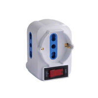 Adattatore Triplo Schuko Int Bianco Syntesy 08832