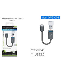 Adattatore Type-c Maschio A Usb-a 2.0 Femmina Ricarica Trasmissione Dati Otg-c03         