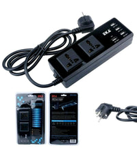 Adattatore Universale Usb Per Smartphone Tablet Con 4 Porte Usb 2 Prese Corrente         