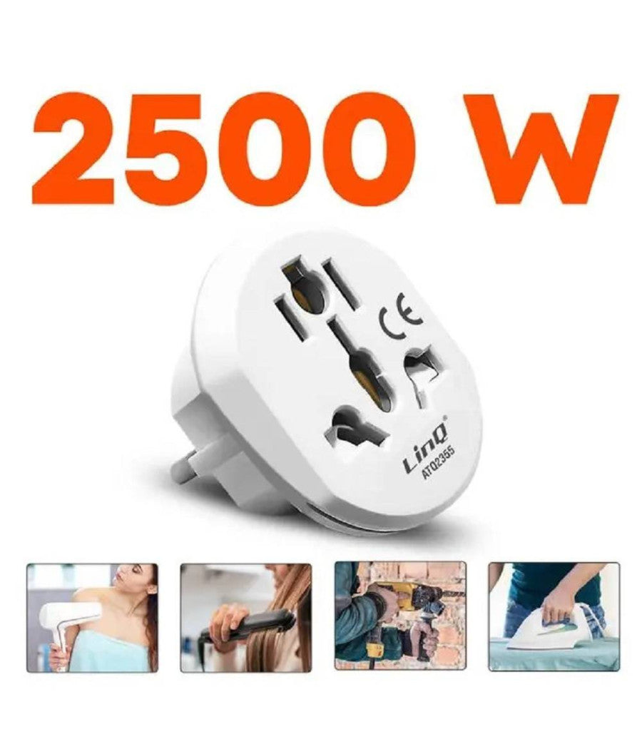 Adattatore Viaggio Spina Universale Da Presa Ue Tipo C A Regno Unito Tipo G Atq2355         