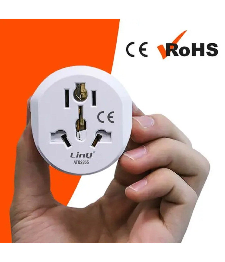 Adattatore Viaggio Spina Universale Da Presa Ue Tipo C A Regno Unito Tipo G Atq2355         