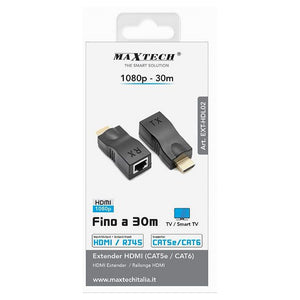 Adattatori Hdmi A Rj45 Extender Rete Lan Ethernet Cat5e Cat6 1080p 30mt Ext-hdl02         