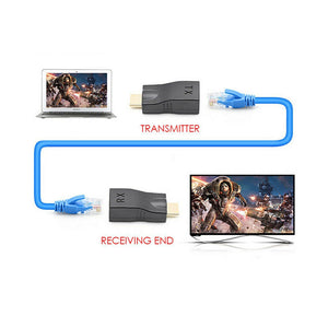Adattatori Hdmi A Rj45 Extender Rete Lan Ethernet Cat5e Cat6 1080p 30mt Ext-hdl02         