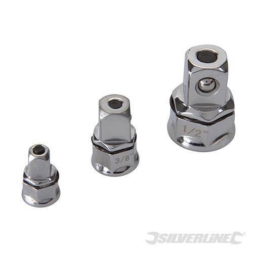 Silverline Adattatore per chiavi a cricchetto 3 pz Set di leve cricco meccanica
