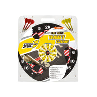 Bersaglio Ø 43cm con 6 Freccette Punta in Metallo Double Face