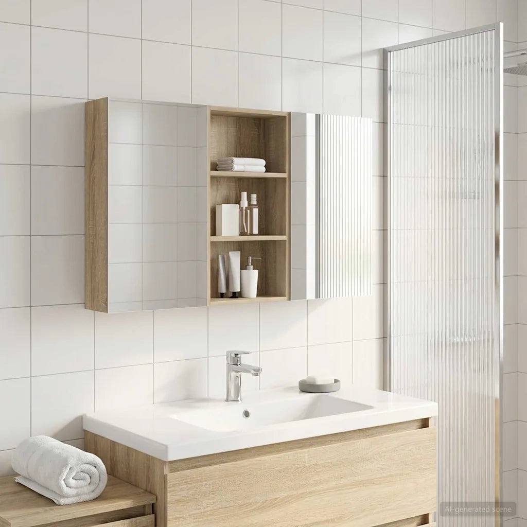 Set di Armadi da Bagno con lo scaffale 3 pcs 140 x 14,5 x 70 cm 3403778