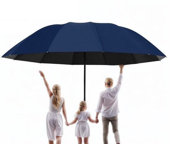 Parasole Acquaparato - Ripiegabile - Parasole da Tempesta - Leggero - Sostenibile - 12 Ribelli 125 cm - Parasole per Famiglia