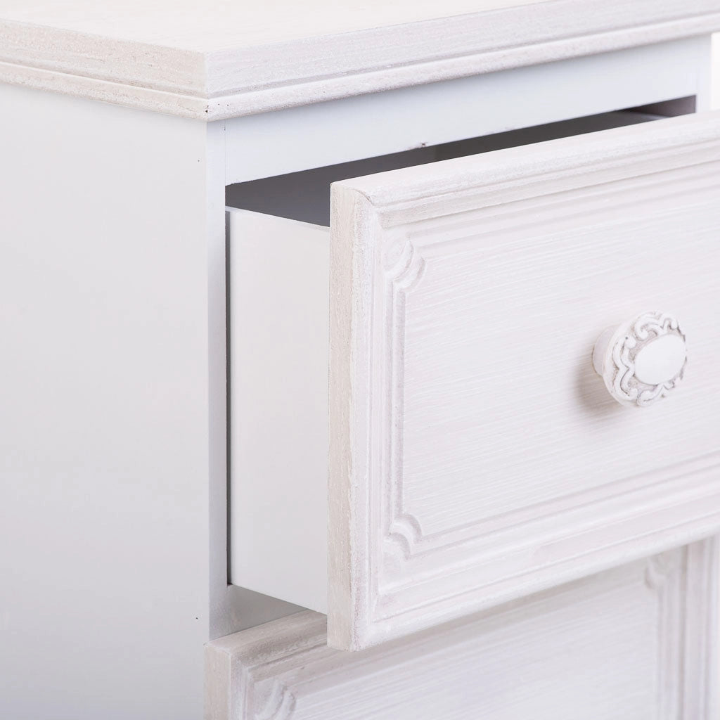 Colonne portaoggetti in legno bianco 31x26x60h cm