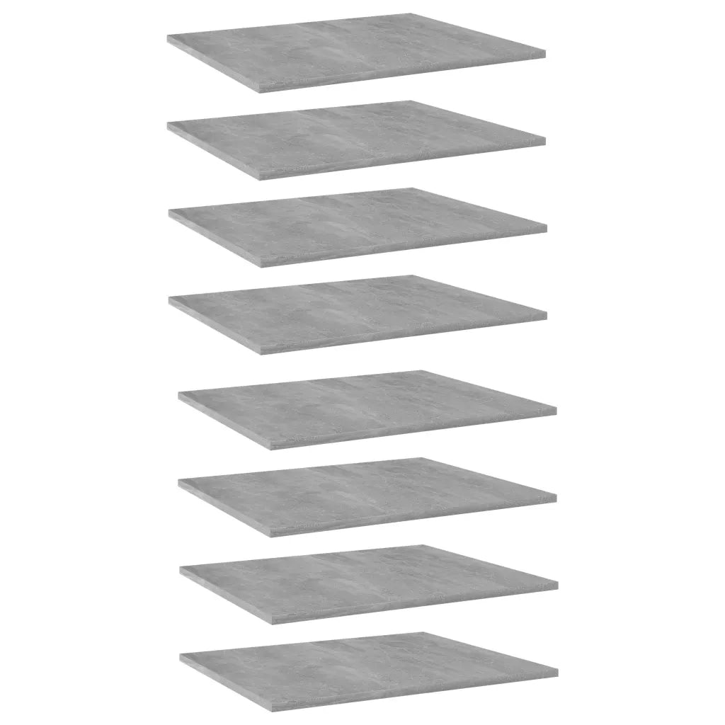Ripiani per Libreria 8pz Grigio Cemento 60x50x1,5cm Multistrato 805275