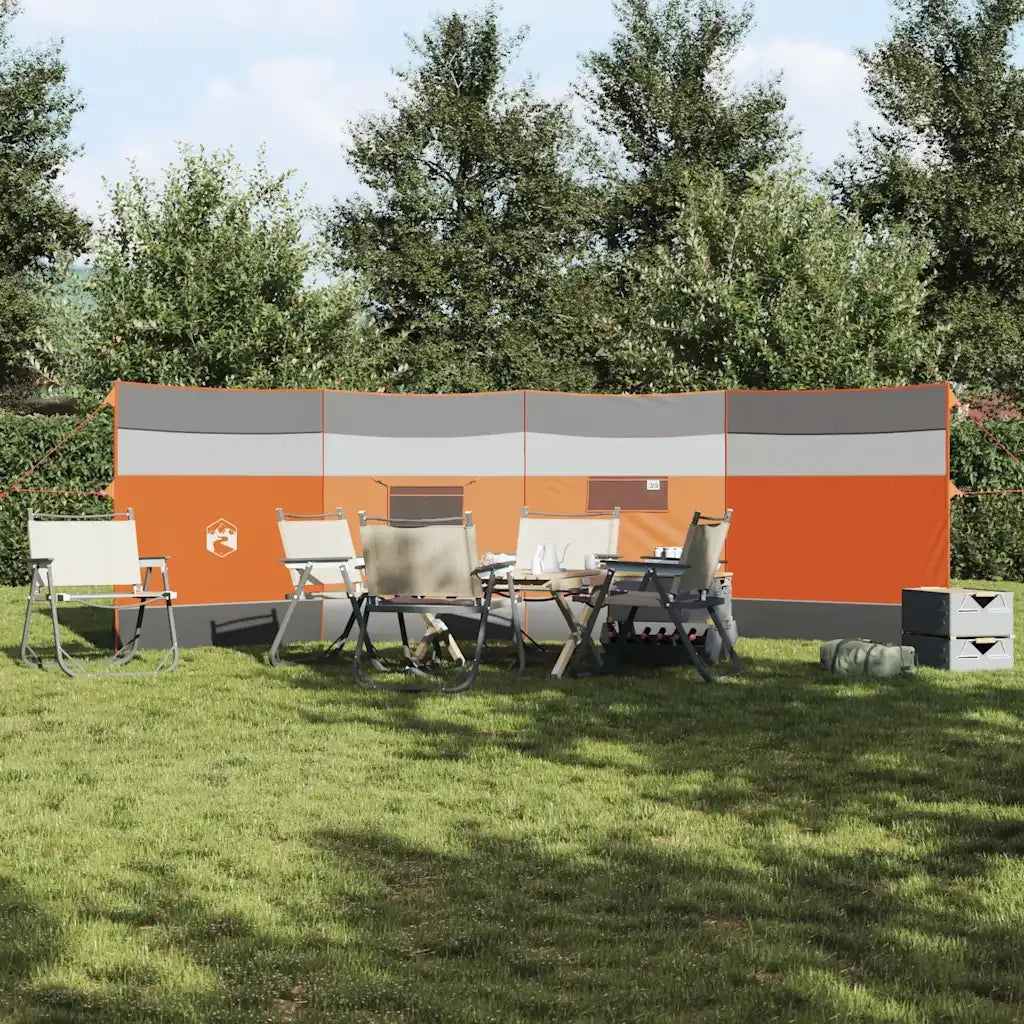 Frangivento Campeggio Grigio Arancione 510x153 cm Impermeabile 4009650