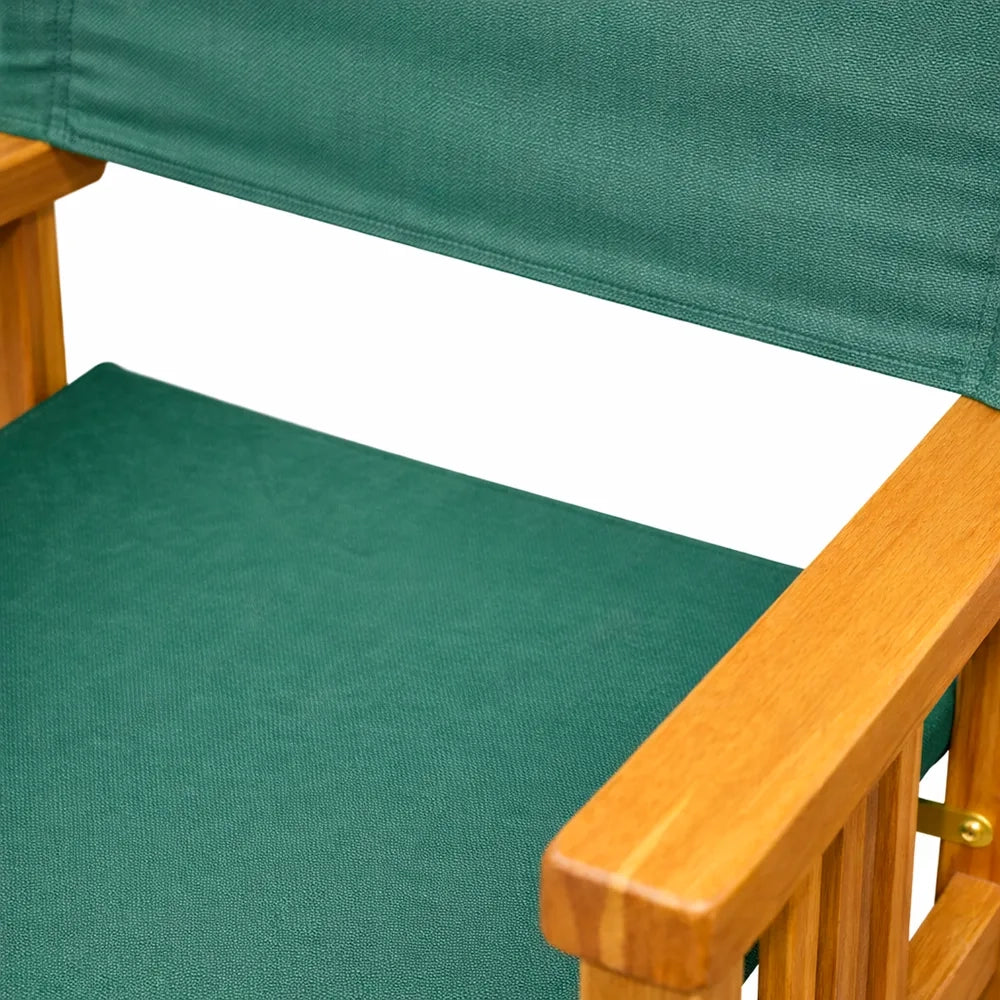 Sedia Regista pieghevole in Legno Teak e Tela Verde– Cannes