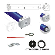 Motore per tapparelle tapparella 80Nm 150kg D.59 con manovra di soccorso sblocco