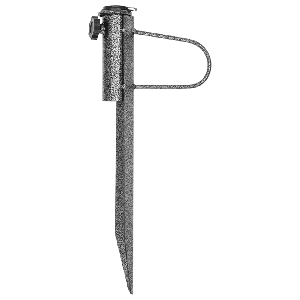 Supporti Ombrellone con Picchetti 2pz 19x42 cm Acciaio Zincato 749318