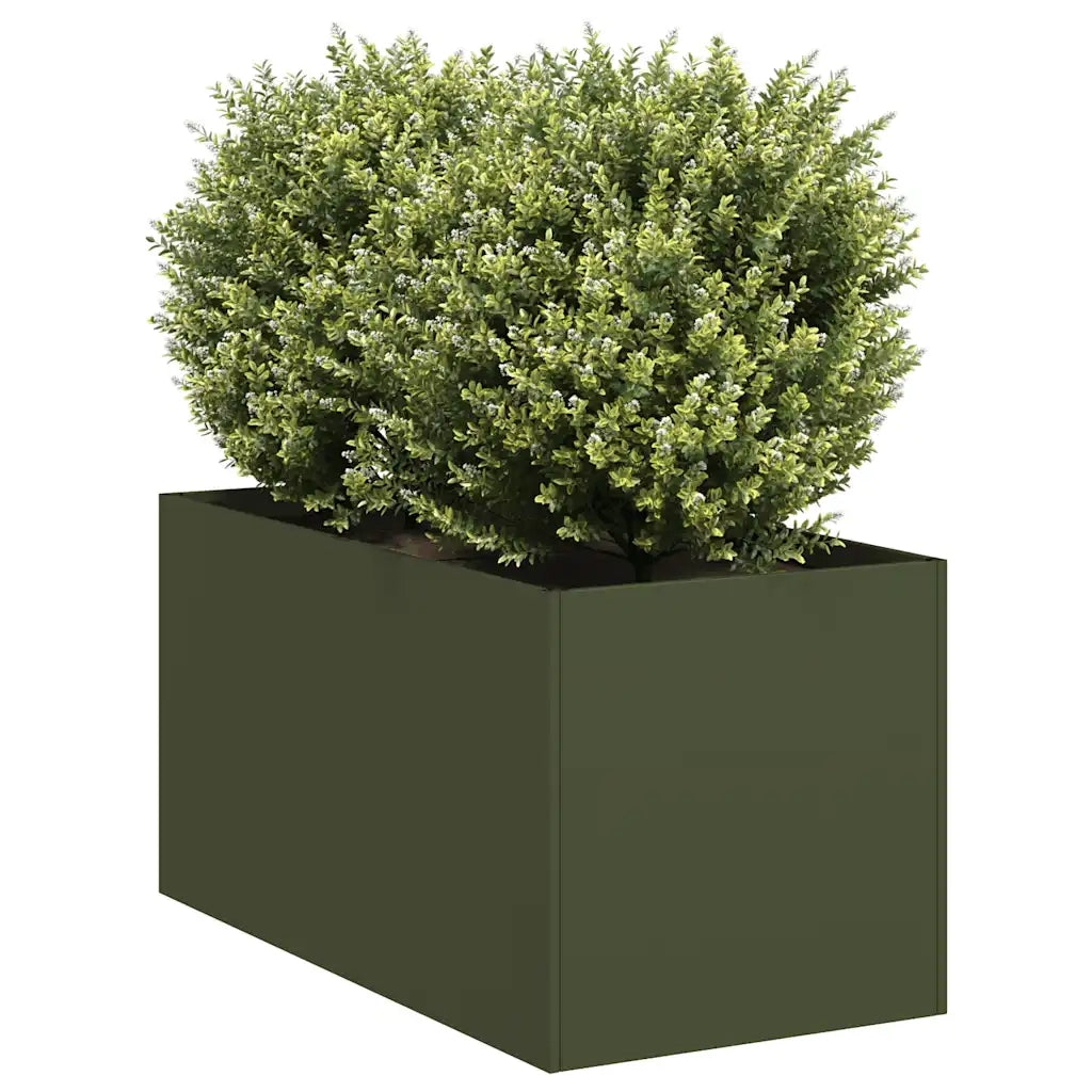 Fioriera Verde Oliva 40x80x40 cm in Acciaio Laminato a Freddo 860734