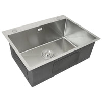 Lavello Singolo Acciaio Inox Sottotop Sottopiano Integrato Satinato Vasca 60x45