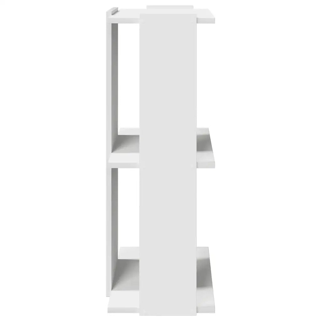 Libreria a 3 Ripiani Bianca 60x30x80 cm in Legno Multistrato 860256