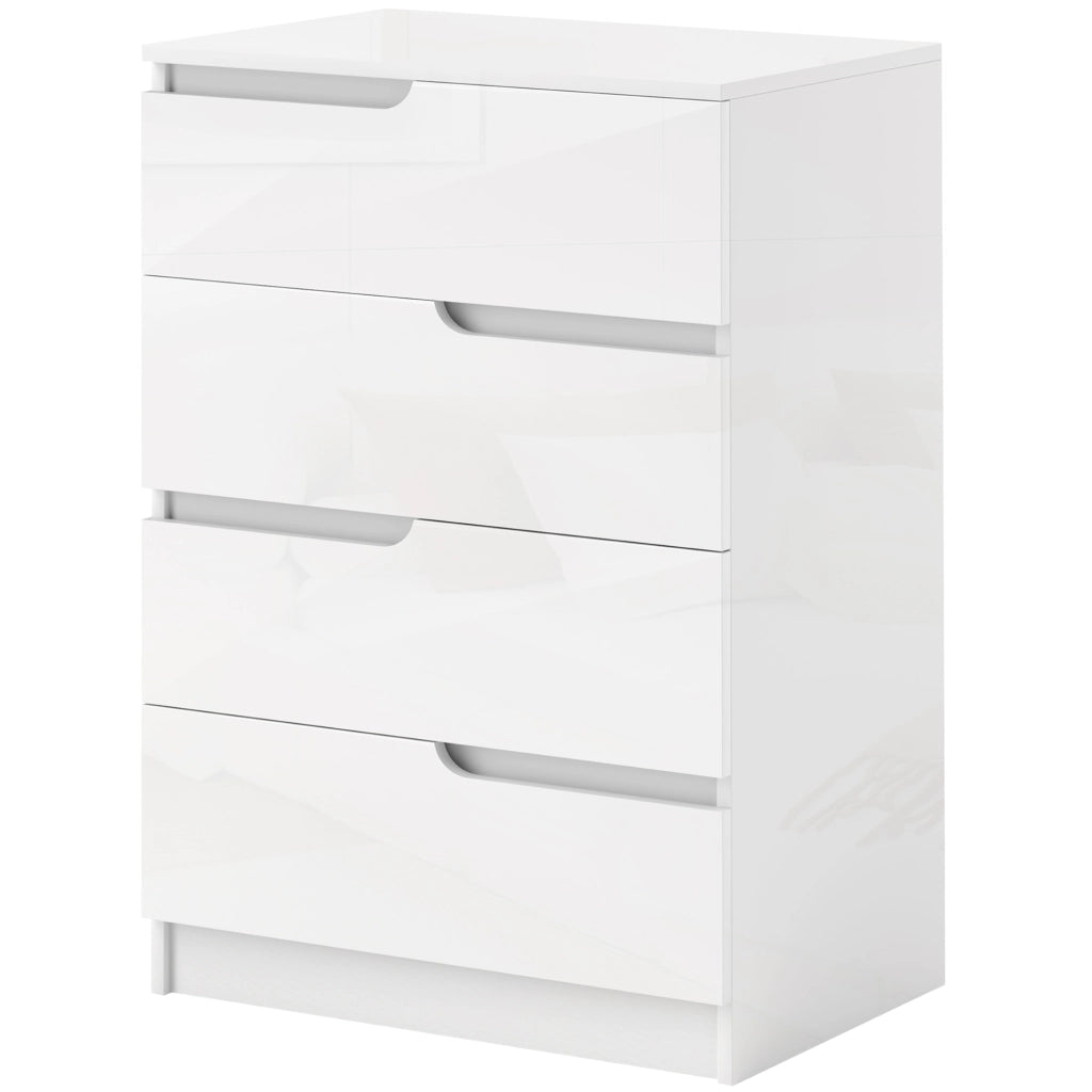 Cassettera 4 Cassetti, Armadio ¨C Zephmum ¨C Bianco, Legno, 80x40x86