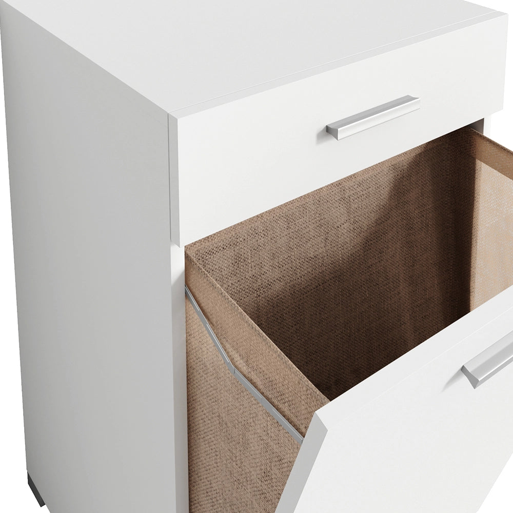 Vicco Armadietto da bagno con portabiancheria Bianco 50 x 78.5 cm