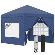 Gazebo Pieghevole 3x3m con 4 Pareti ¨C Xylo ¨C Impermeabile Anti-UV Blu con Borsa