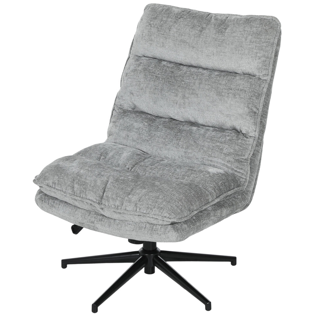 Sedia da ufficio girevole e regolabile in altezza ¨C Minimal ¨C Grigio, tessuto, gambe in metallo