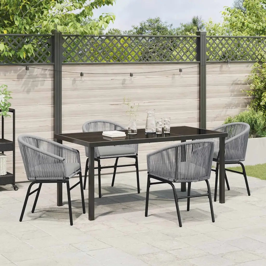 Set da Pranzo per Giardino 5 pcs Antracite