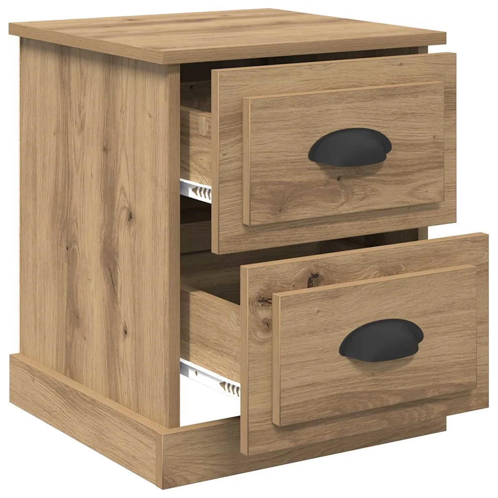 Comodino | Armadio da Notte | Mobiletto da notte Rovere artigianale 39 x 39 x 47.5 cm
