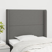 Testiera ad Orecchio Grigio Scuro 83x16x118/128 cm in Tessuto 3119415