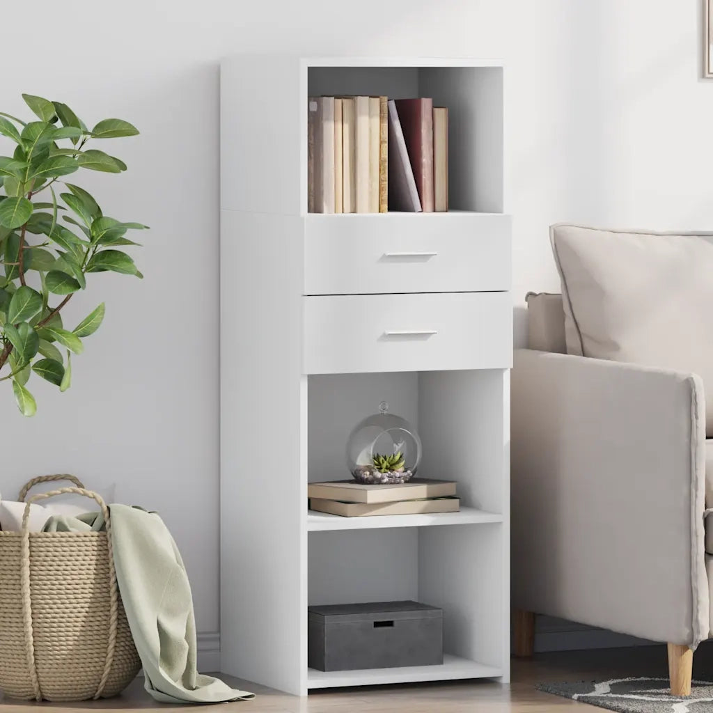 Credenza Bianca 45x42,5x124 cm in Legno Multistrato 846166