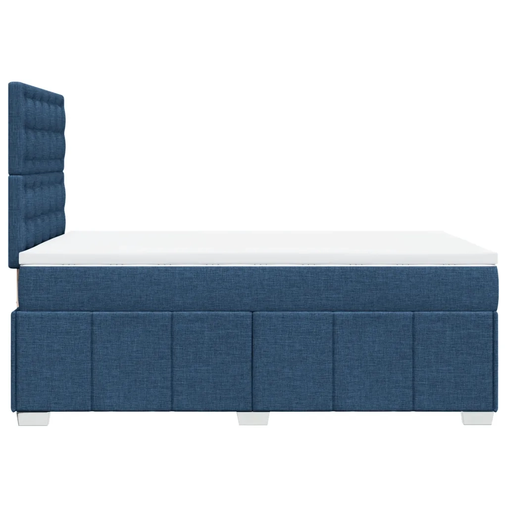 Giroletto a Molle con Materasso Blu 120x190 cm in Tessuto