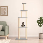 Albero per Gatti con Tiragraffi in Sisal Grigio Chiaro 183 cmcod mxl 71167