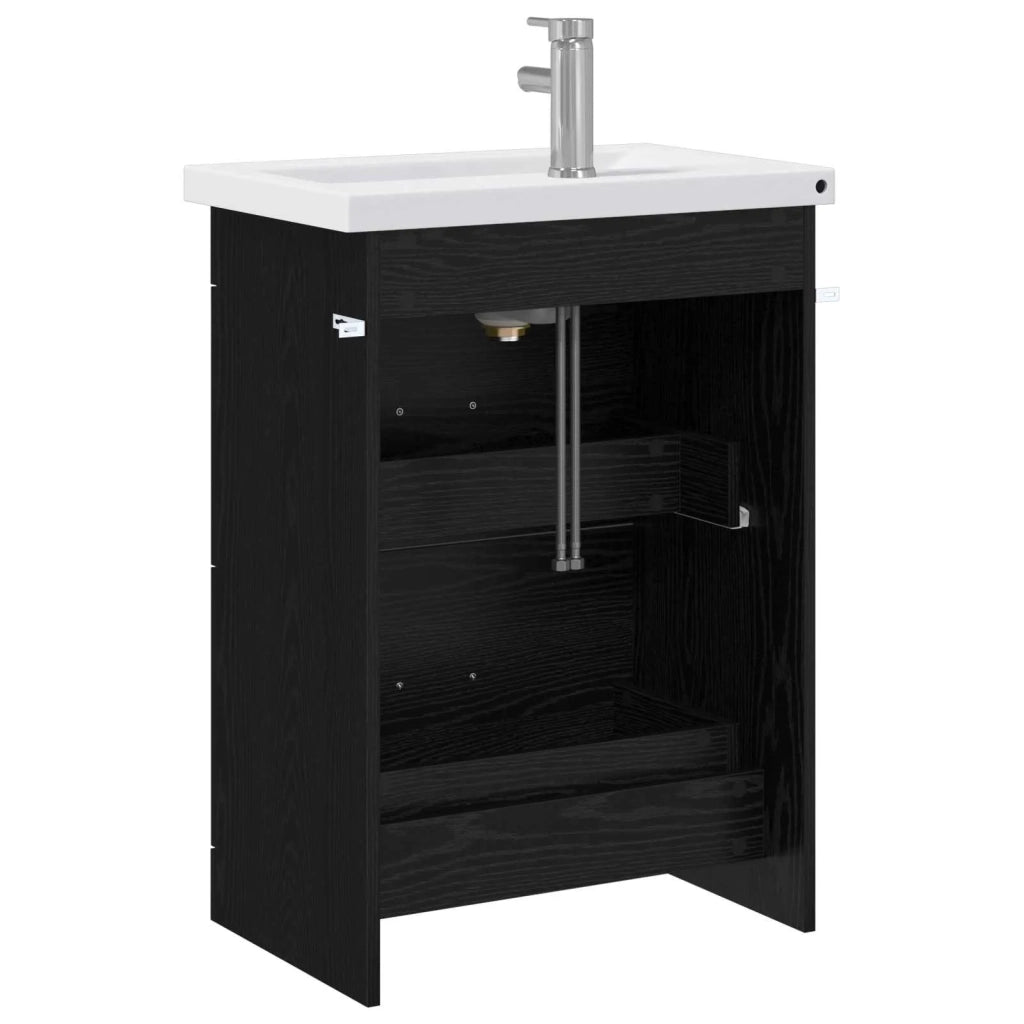 Set di mobili per il bagno Rovere Nero 61 x 40 x 84,5 cm 3404367