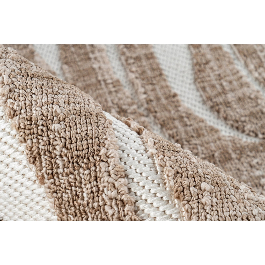 Tappeto moderno Sarai 300 con design zebrato marrone