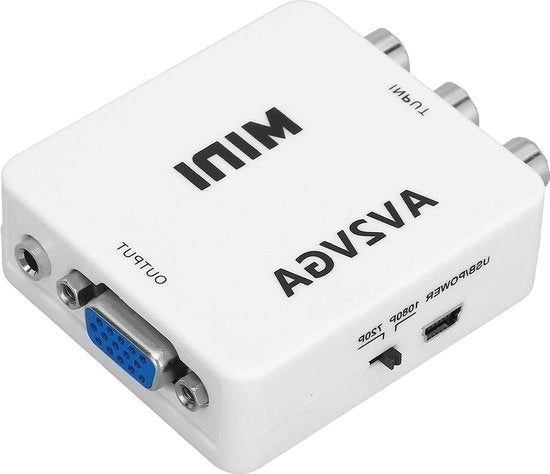 Adattatore VGA per HD 1080P Mini-converter per video da computer a TV con cavo dati.