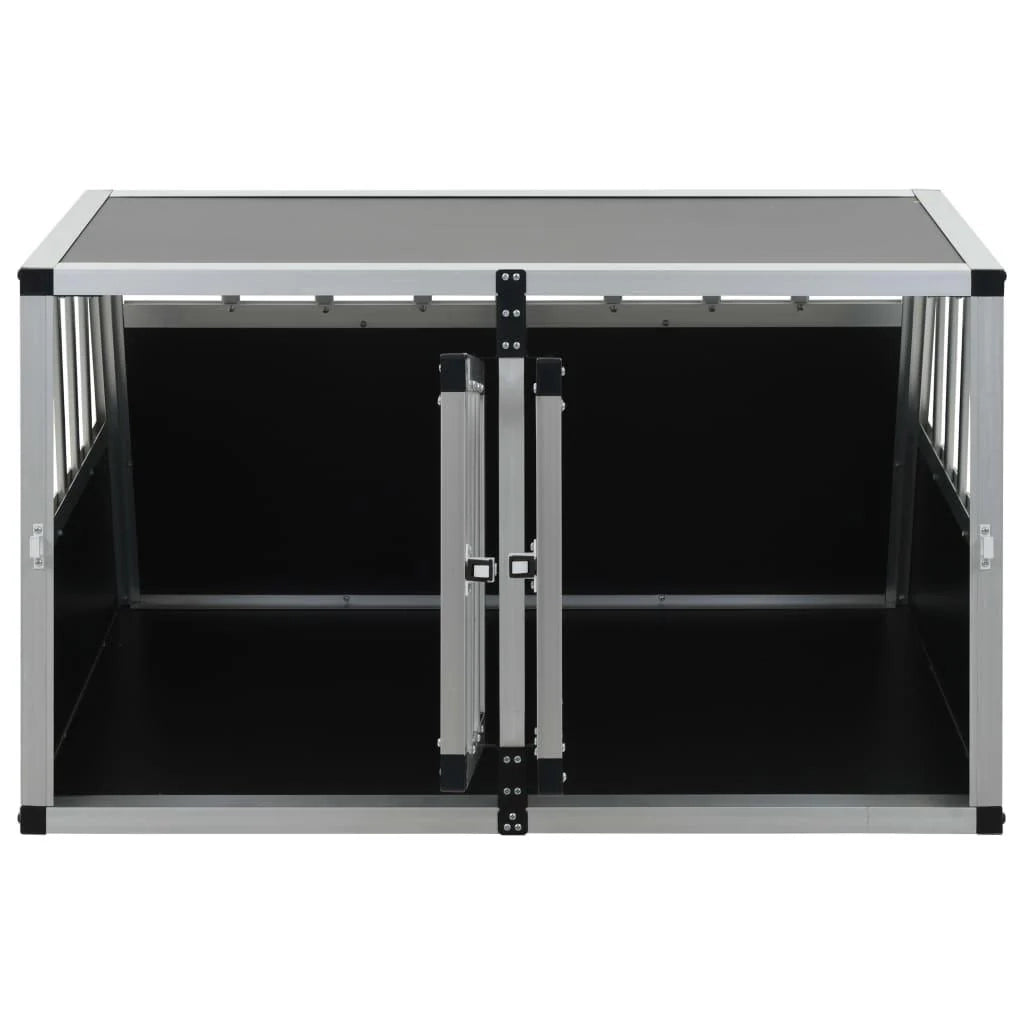 Trasportino per cani con doppia porta 89 x 69 x 50 cm nero 02_0000063
