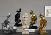 Silenzio è oro - scultura astratta - figure decorative - 1 pezzo - nero - poliuretano