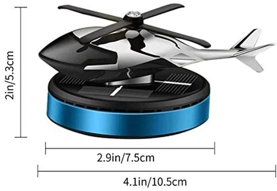 Decorazione aromaterapica in forma di auto e aereo da volo rotante (blu)