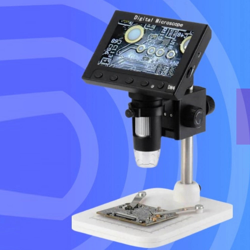 Trade Shop - Microscopio Elettronico Digitale Usb Ingrandimento Zoom 1000x Regolabile 8 Led -